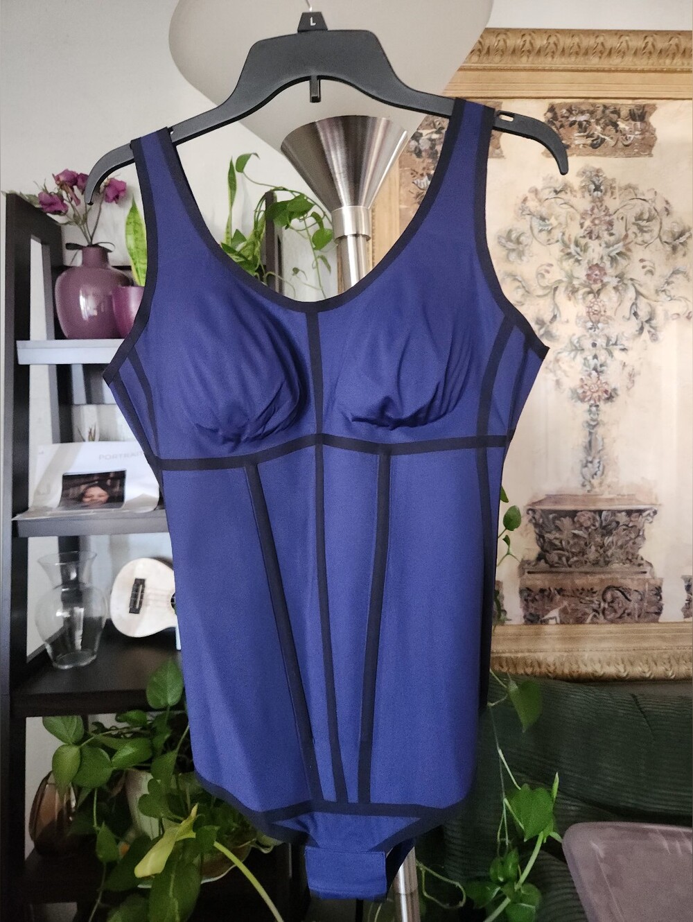 Honeylove Boldness Boned Bodysuitin Explorer Blue Size XL  slimmingShapewear